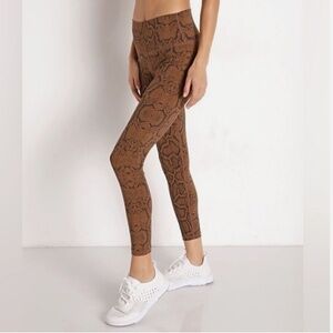 Varley Luna Leggings Burnt Snake Activewear Casual Compression Women SZ S - NWOT